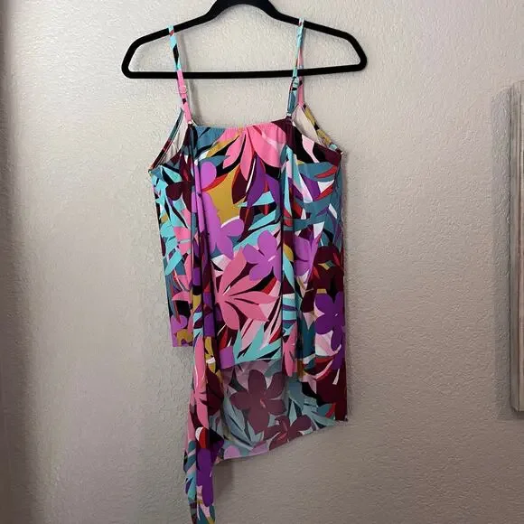 Magicsuit Women's Palm Springs Multi Alex Underwire Bra Tankini Top Multi 16 - Picture 7 of 9